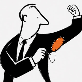 Pit-Patch thumbnail showing the cartoon executive patching his shirt.